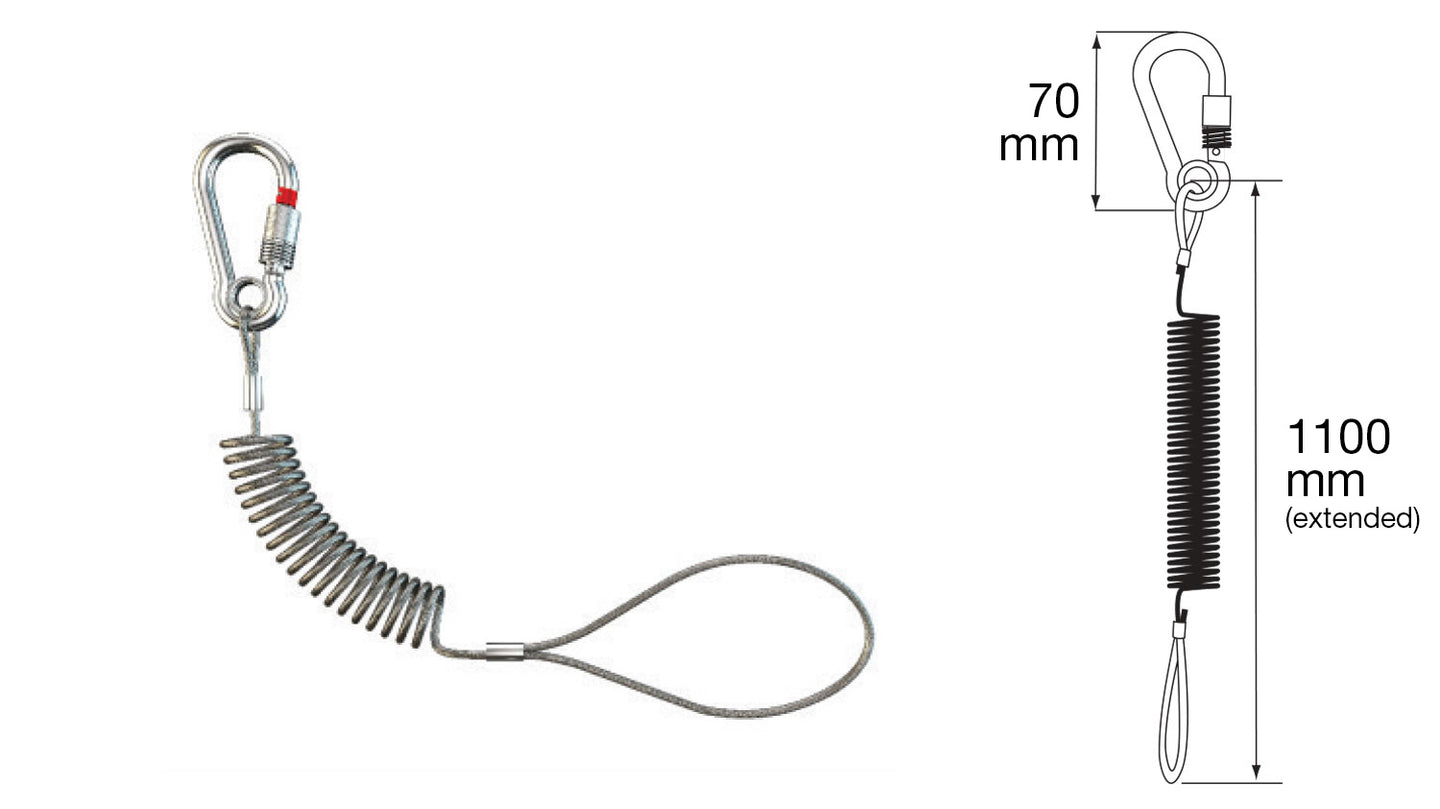 Sling with Lanyard + Carabiner 1100mm, SWL 1kg Sling with Lanyard + Carabiner 1100mm, SWL 1kg