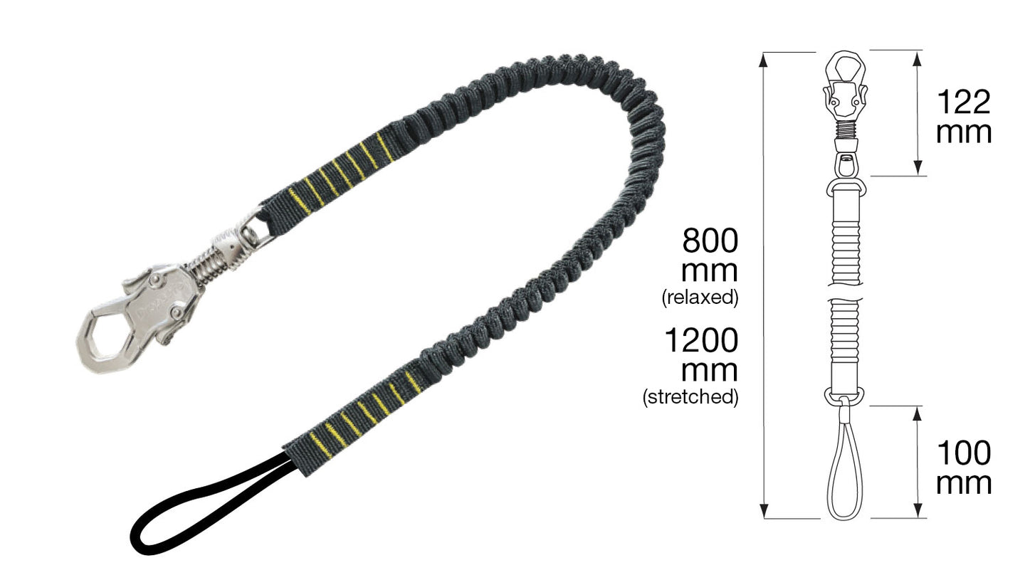 Tether, Trisafe + Cord Loop, Bungee Lanyard Tether, Trisafe + Cord Loop, Bungee Lanyard