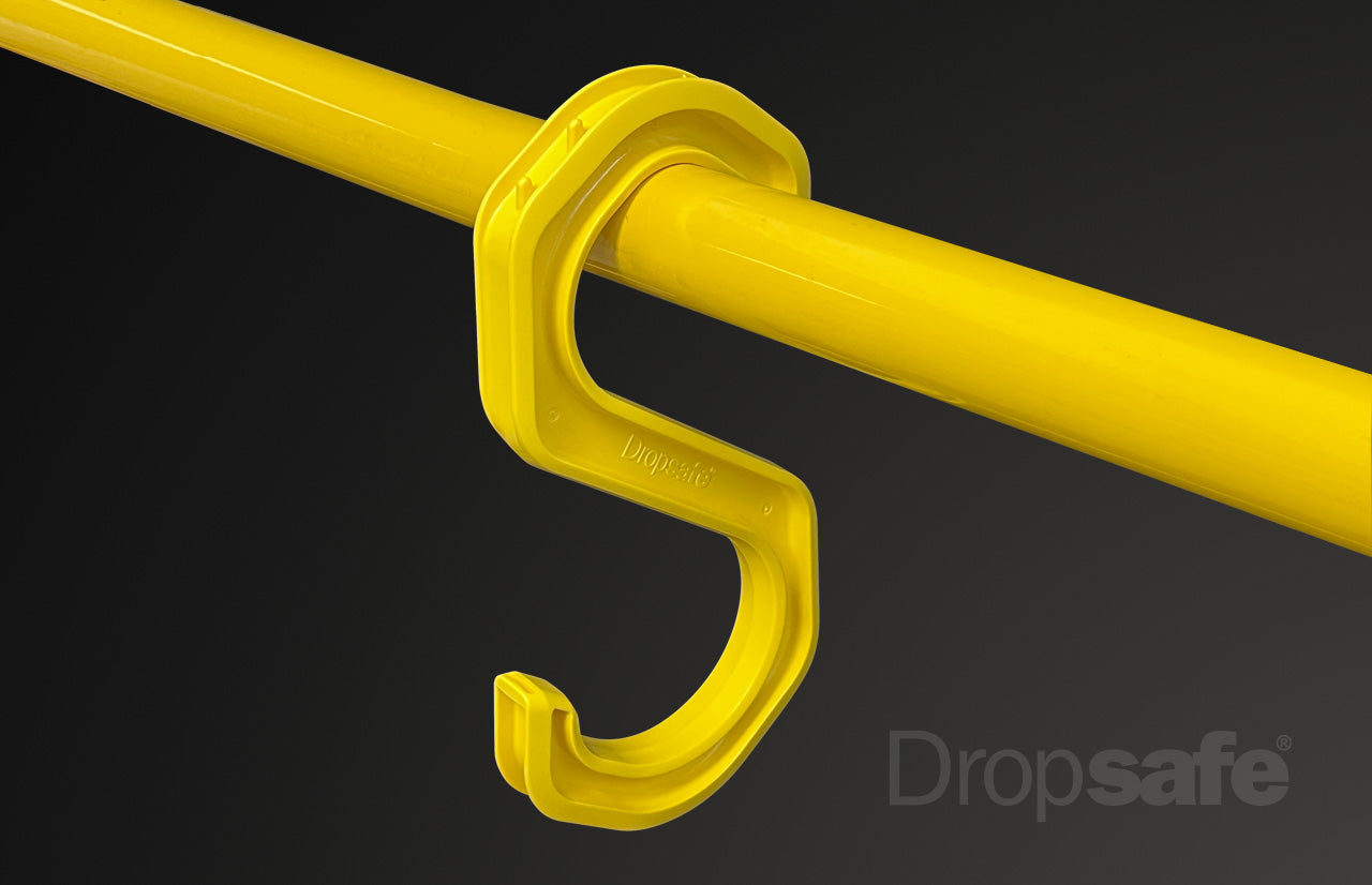 Dropsafe bright yellow S-shaped cable hook, medium, pack of 10
