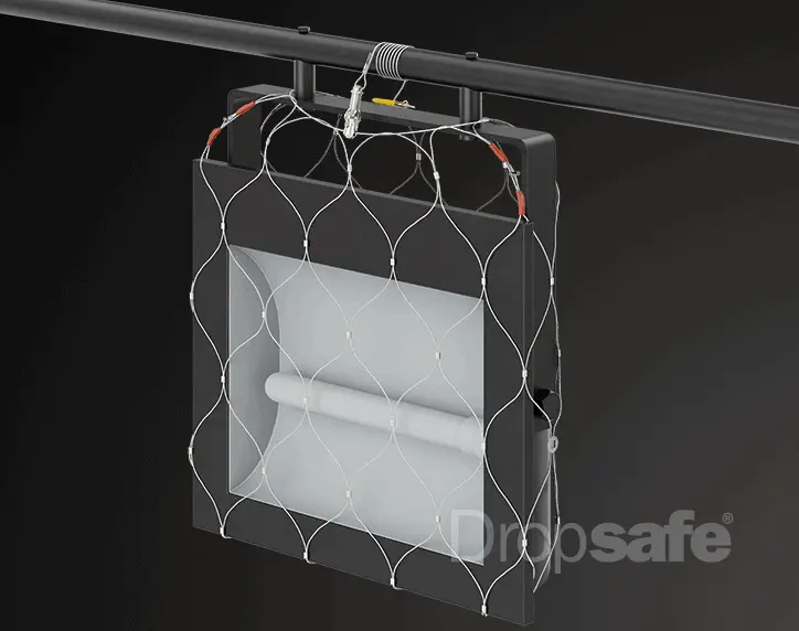 Drop Net Black PVC Mesh 10X25 - Safety Supplies Unlimited